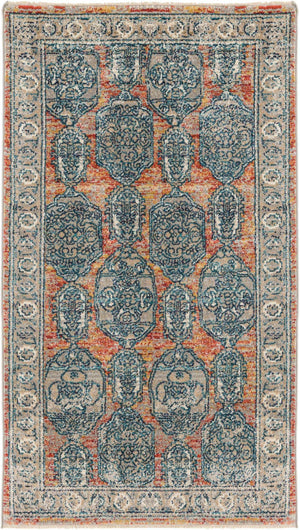 Brick Red 2' 11 x 5' 3 Lola Rectangle Area Rug Polypropylene With Jute Backing Traditional Pattern Easy Clean Carpet for Home Interior Design for Sale at Rug Engine