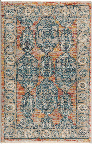 Brick Red 2' x 3' Lola Rectangle Area Rug Polypropylene With Jute Backing Traditional Pattern Easy Clean Carpet for Home Interior Design for Sale at Rug Engine