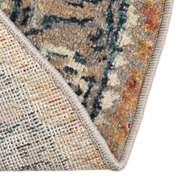 Brick Red 5' 2 x 5' 2 Lola Round Area Rug Polypropylene With Jute Backing Traditional Pattern Easy Clean Carpet for Home Interior Design for Sale at Rug Engine