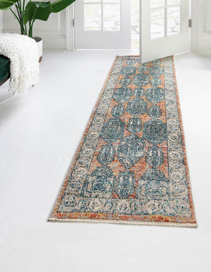 Brick Red 2' 7 x 10' 2 Lola Runner Area Rug Polypropylene With Jute Backing Traditional Pattern Easy Clean Carpet for Home Interior Design for Sale at Rug Engine