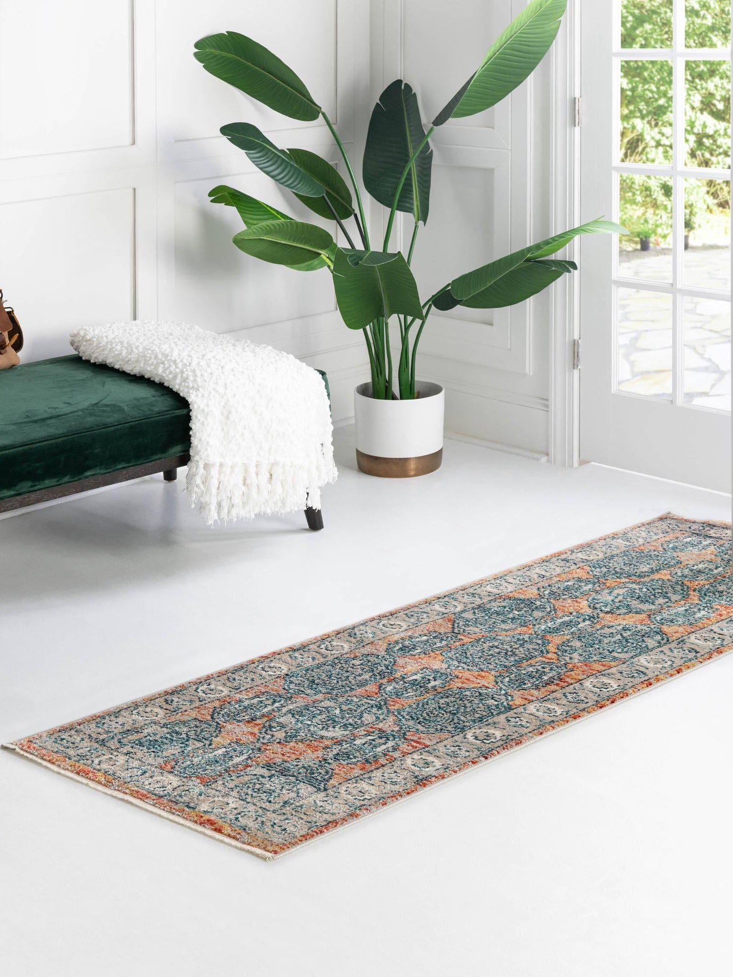 Brick Red 2' 11 x 16' 5 Lola Runner Area Rug Polypropylene With Jute Backing Traditional Pattern Easy Clean Carpet for Home Interior Design for Sale at Rug Engine