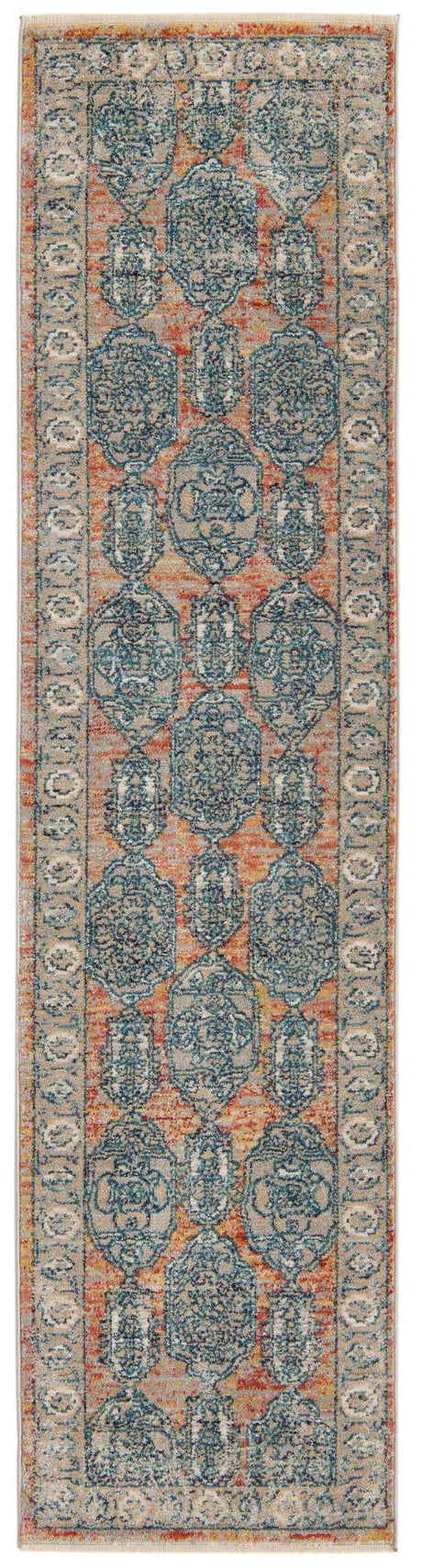 Brick Red 2' x 8' Lola Runner Area Rug Polypropylene With Jute Backing Traditional Pattern Easy Clean Carpet for Home Interior Design for Sale at Rug Engine