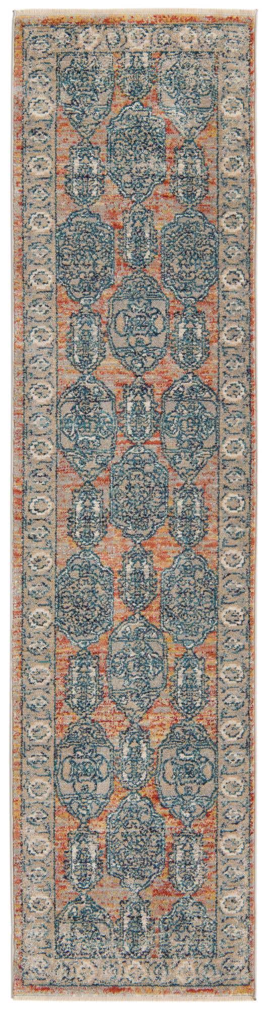 Brick Red 2' x 8' Lola Runner Area Rug Polypropylene With Jute Backing Traditional Pattern Easy Clean Carpet for Home Interior Design for Sale at Rug Engine