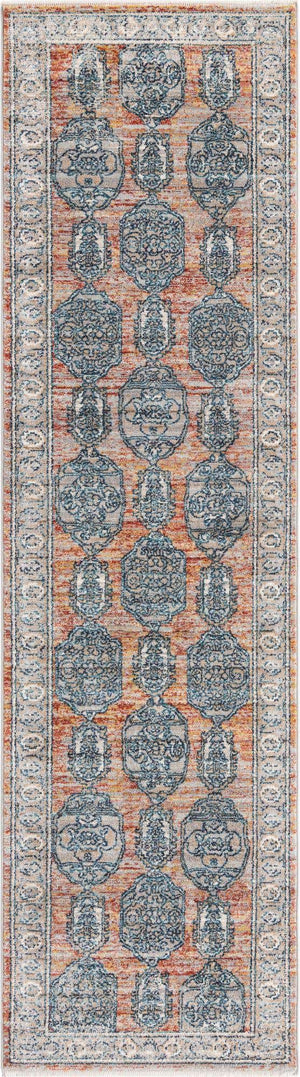 Brick Red 2' 7 x 10' 2 Lola Runner Area Rug Polypropylene With Jute Backing Traditional Pattern Easy Clean Carpet for Home Interior Design for Sale at Rug Engine