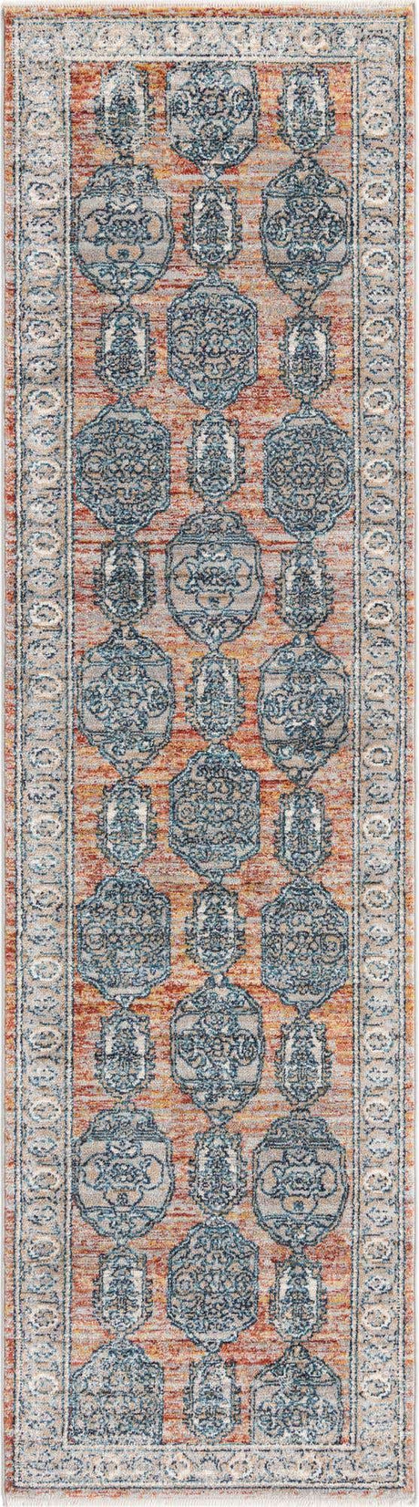 Brick Red 2' 7 x 10' 2 Lola Runner Area Rug Polypropylene With Jute Backing Traditional Pattern Easy Clean Carpet for Home Interior Design for Sale at Rug Engine