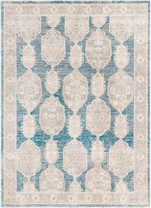 Blue 7' x 10' 2 Lola Rectangle Area Rug Polypropylene With Jute Backing Traditional Pattern Easy Clean Carpet for Home Interior Design for Sale at Rug Engine
