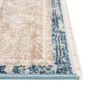 Blue 7' 10 x 11' Lola Rectangle Area Rug Polypropylene With Jute Backing Traditional Pattern Easy Clean Carpet for Home Interior Design for Sale at Rug Engine
