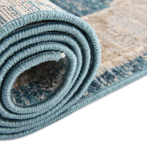 Blue 2' x 3' Lola Rectangle Area Rug Polypropylene With Jute Backing Traditional Pattern Easy Clean Carpet for Home Interior Design for Sale at Rug Engine