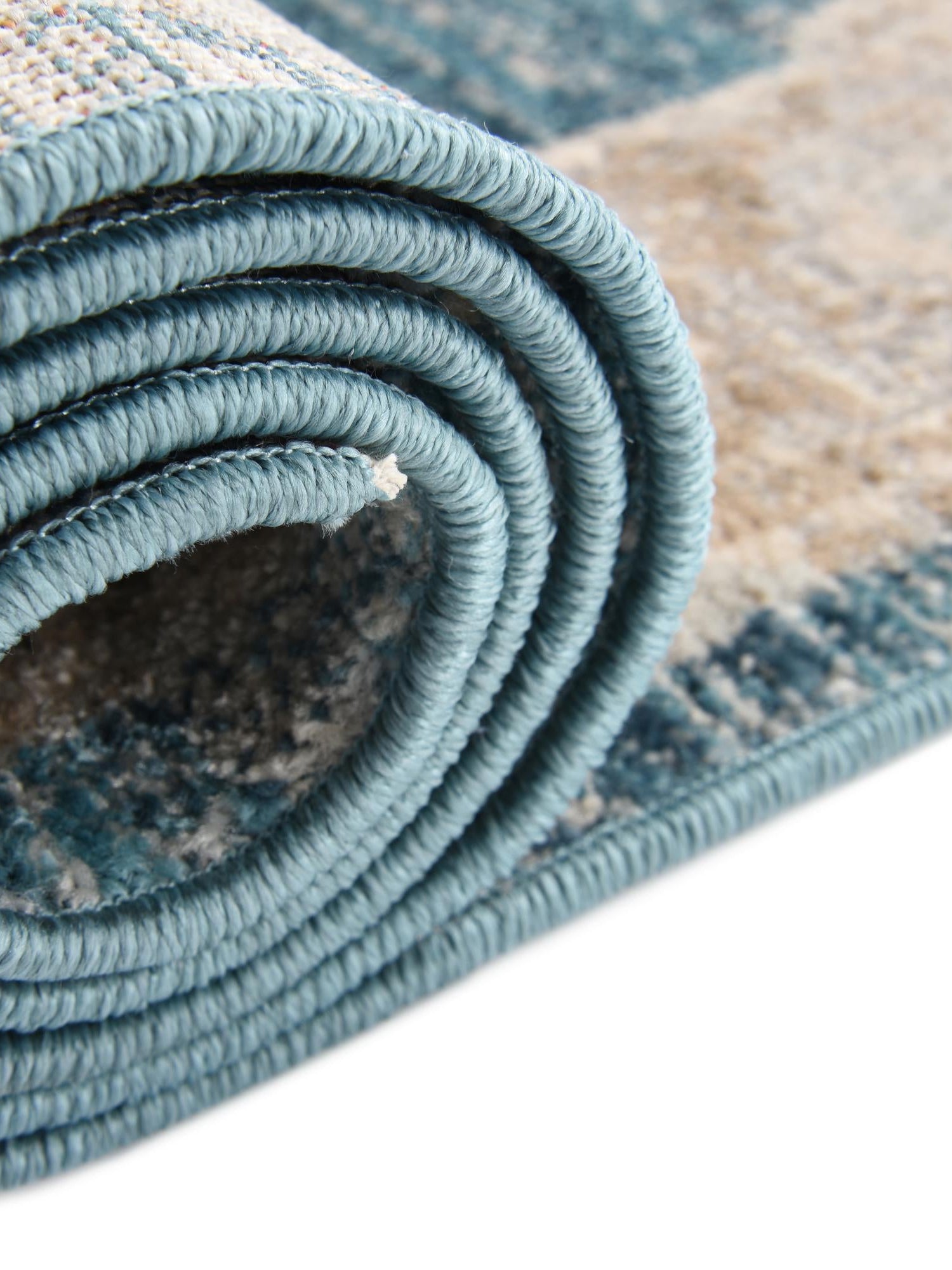 Blue 7' 10 x 11' Lola Rectangle Area Rug Polypropylene With Jute Backing Traditional Pattern Easy Clean Carpet for Home Interior Design for Sale at Rug Engine