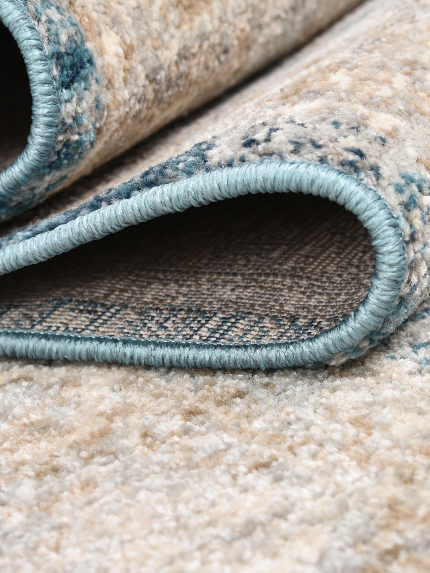 Blue 10' x 12' 4 Lola Rectangle Area Rug Polypropylene With Jute Backing Traditional Pattern Easy Clean Carpet for Home Interior Design for Sale at Rug Engine