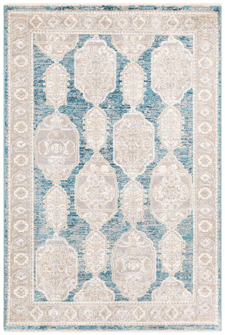Blue 3' 11 x 5' 11 Lola Rectangle Area Rug Polypropylene With Jute Backing Traditional Pattern Easy Clean Carpet for Home Interior Design for Sale at Rug Engine