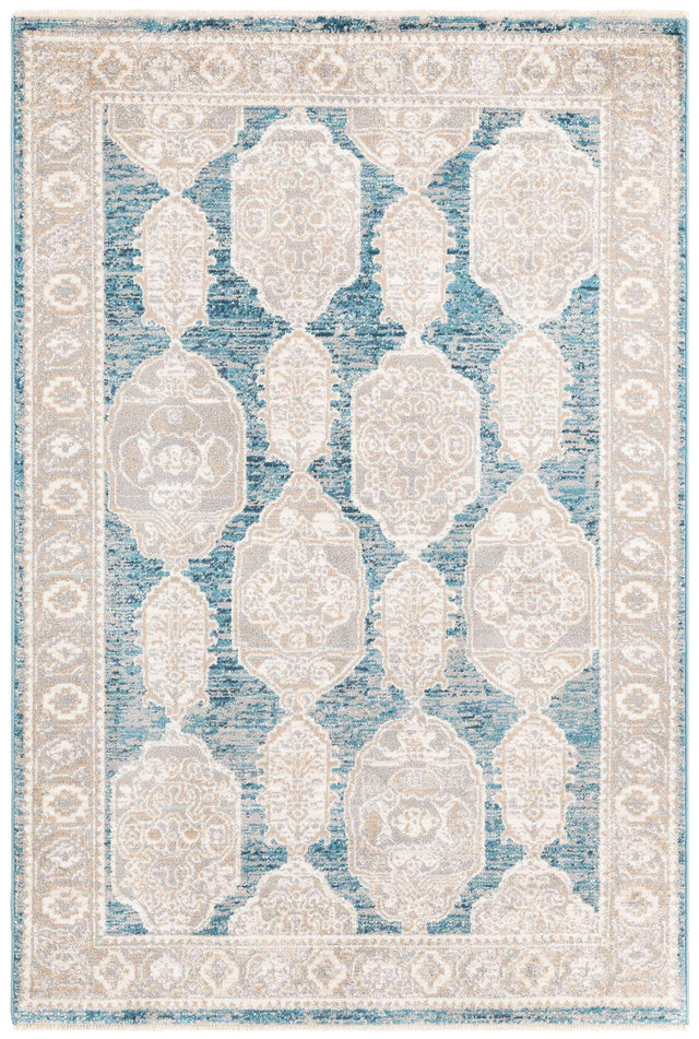 Blue 3' 11 x 5' 11 Lola Rectangle Area Rug Polypropylene With Jute Backing Traditional Pattern Easy Clean Carpet for Home Interior Design for Sale at Rug Engine