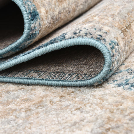 Blue 3' 11 x 3' 11 Lola Square Area Rug Polypropylene With Jute Backing Traditional Pattern Easy Clean Carpet for Home Interior Design for Sale at Rug Engine
