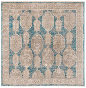 Blue 7' 10 x 7' 10 Lola Square Area Rug Polypropylene With Jute Backing Traditional Pattern Easy Clean Carpet for Home Interior Design for Sale at Rug Engine