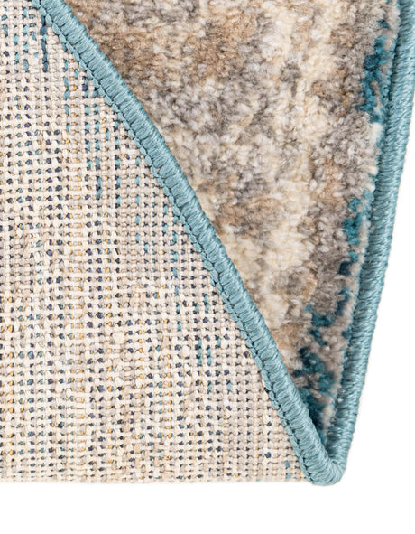 Blue 5' 3 x 8' Lola Oval Area Rug Polypropylene With Jute Backing Traditional Pattern Easy Clean Carpet for Home Interior Design for Sale at Rug Engine