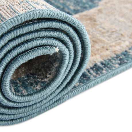 Blue 3' 11 x 5' 11 Lola Oval Area Rug Polypropylene With Jute Backing Traditional Pattern Easy Clean Carpet for Home Interior Design for Sale at Rug Engine