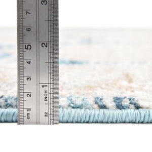 Blue 3' 11 x 3' 11 Lola Octagon Area Rug Polypropylene With Jute Backing Traditional Pattern Easy Clean Carpet for Home Interior Design for Sale at Rug Engine