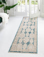 Blue 2' 11 x 16' 5 Lola Runner Area Rug Polypropylene With Jute Backing Traditional Pattern Easy Clean Carpet for Home Interior Design for Sale at Rug Engine