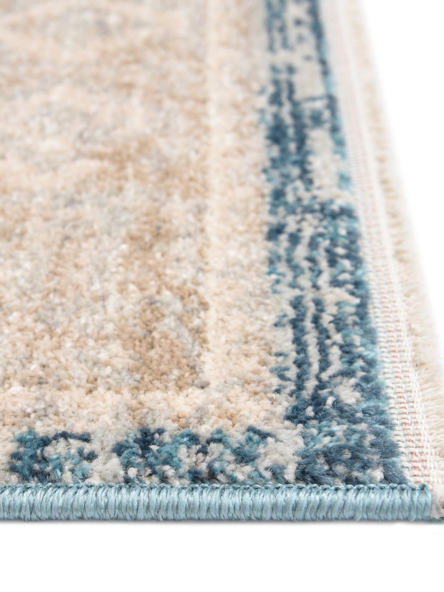 Blue 2' x 5' 11 Lola Runner Area Rug Polypropylene With Jute Backing Traditional Pattern Easy Clean Carpet for Home Interior Design for Sale at Rug Engine