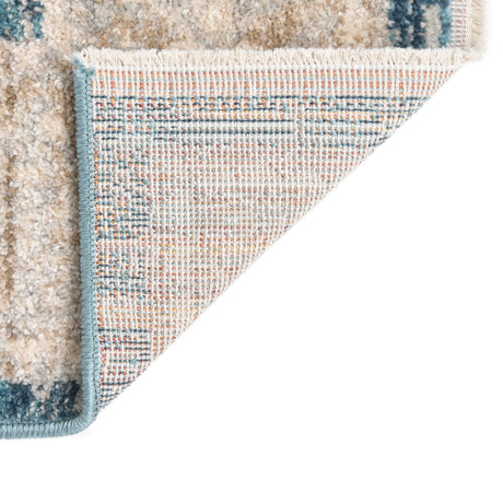 Blue 2' x 8' Lola Runner Area Rug Polypropylene With Jute Backing Traditional Pattern Easy Clean Carpet for Home Interior Design for Sale at Rug Engine