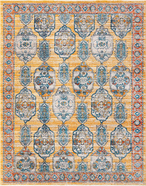 Yellow 7' 10 x 10' 2 Lola Rectangle Area Rug Polypropylene With Jute Backing Traditional Pattern Easy Clean Carpet for Home Interior Design for Sale at Rug Engine