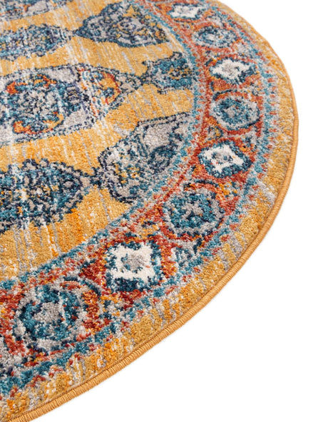 Yellow 3' 11 x 5' 11 Lola Oval Area Rug Polypropylene With Jute Backing Traditional Pattern Easy Clean Carpet for Home Interior Design for Sale at Rug Engine