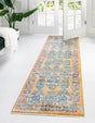 Yellow 2' x 13' Lola Runner Area Rug Polypropylene With Jute Backing Traditional Pattern Easy Clean Carpet for Home Interior Design for Sale at Rug Engine