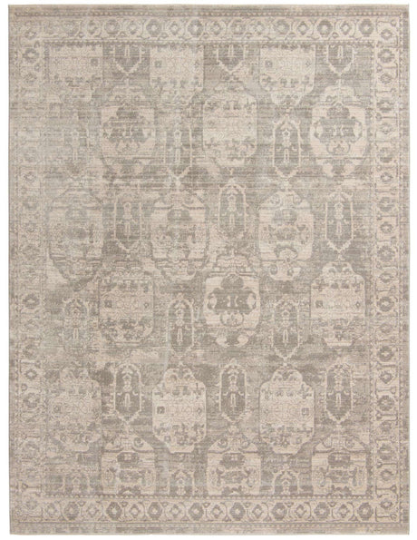 Gray 9' x 12' Lola Rectangle Area Rug Polypropylene With Jute Backing Traditional Pattern Easy Clean Carpet for Home Interior Design for Sale at Rug Engine
