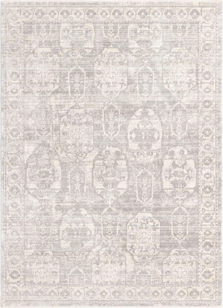 Gray 7' x 10' 2 Lola Rectangle Area Rug Polypropylene With Jute Backing Traditional Pattern Easy Clean Carpet for Home Interior Design for Sale at Rug Engine