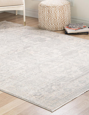 Gray 5' 3 x 8' Lola Rectangle Area Rug Polypropylene With Jute Backing Traditional Pattern Easy Clean Carpet for Home Interior Design for Sale at Rug Engine
