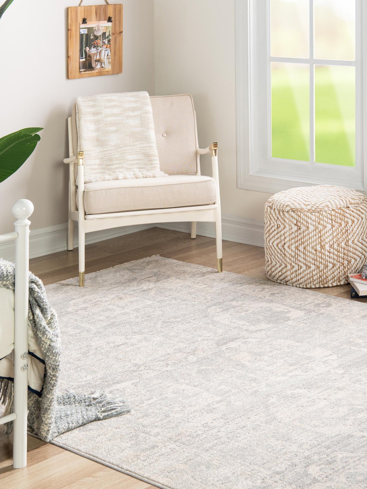Gray 2' 2 x 3' 1 Lola Rectangle Area Rug Polypropylene With Jute Backing Traditional Pattern Easy Clean Carpet for Home Interior Design for Sale at Rug Engine