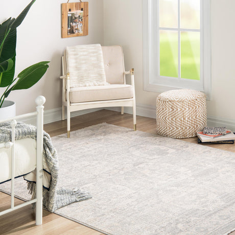 Gray 2' 11 x 5' 3 Lola Rectangle Area Rug Polypropylene With Jute Backing Traditional Pattern Easy Clean Carpet for Home Interior Design for Sale at Rug Engine