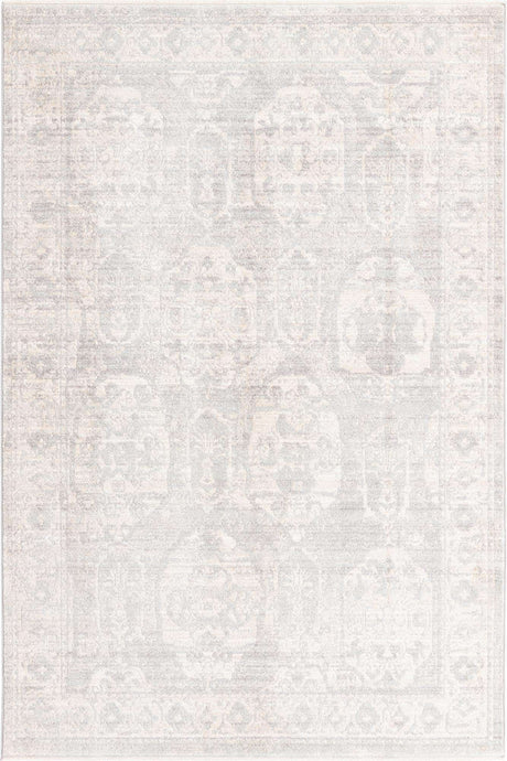 Gray 5' 3 x 8' Lola Rectangle Area Rug Polypropylene With Jute Backing Traditional Pattern Easy Clean Carpet for Home Interior Design for Sale at Rug Engine