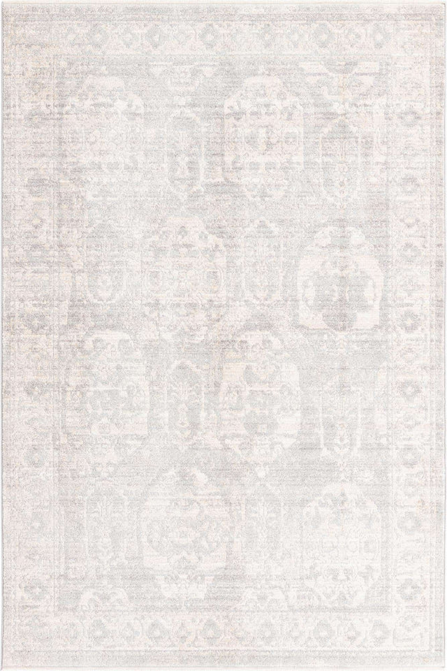 Gray 5' 3 x 8' Lola Rectangle Area Rug Polypropylene With Jute Backing Traditional Pattern Easy Clean Carpet for Home Interior Design for Sale at Rug Engine