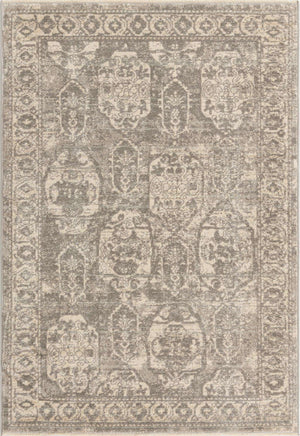 Gray 3' 11 x 5' 11 Lola Rectangle Area Rug Polypropylene With Jute Backing Traditional Pattern Easy Clean Carpet for Home Interior Design for Sale at Rug Engine
