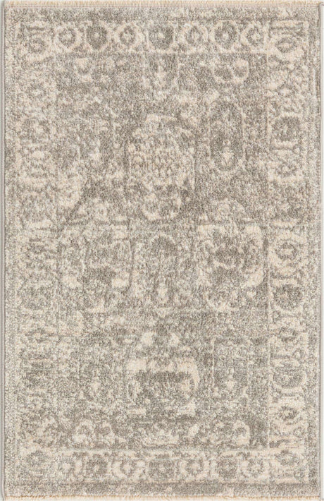 Gray 2' 2 x 3' 1 Lola Rectangle Area Rug Polypropylene With Jute Backing Traditional Pattern Easy Clean Carpet for Home Interior Design for Sale at Rug Engine