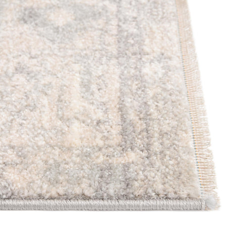 Gray 5' x 5' Lola Octagon Area Rug Polypropylene With Jute Backing Traditional Pattern Easy Clean Carpet for Home Interior Design for Sale at Rug Engine
