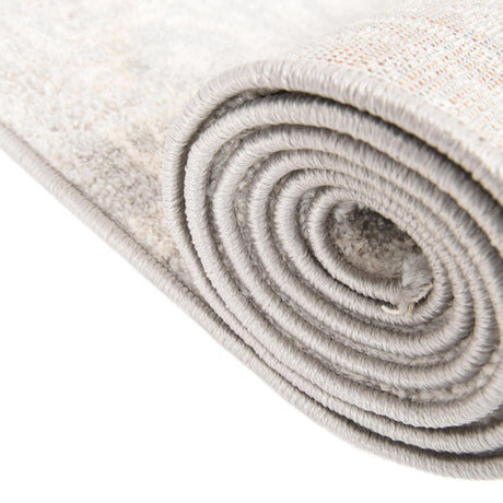 Gray 3' 11 x 3' 11 Lola Octagon Area Rug Polypropylene With Jute Backing Traditional Pattern Easy Clean Carpet for Home Interior Design for Sale at Rug Engine