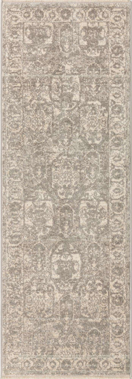 Gray 2' x 5' 11 Lola Runner Area Rug Polypropylene With Jute Backing Traditional Pattern Easy Clean Carpet for Home Interior Design for Sale at Rug Engine