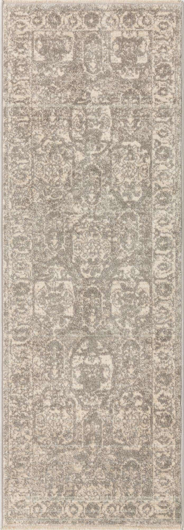 Gray 2' x 5' 11 Lola Runner Area Rug Polypropylene With Jute Backing Traditional Pattern Easy Clean Carpet for Home Interior Design for Sale at Rug Engine