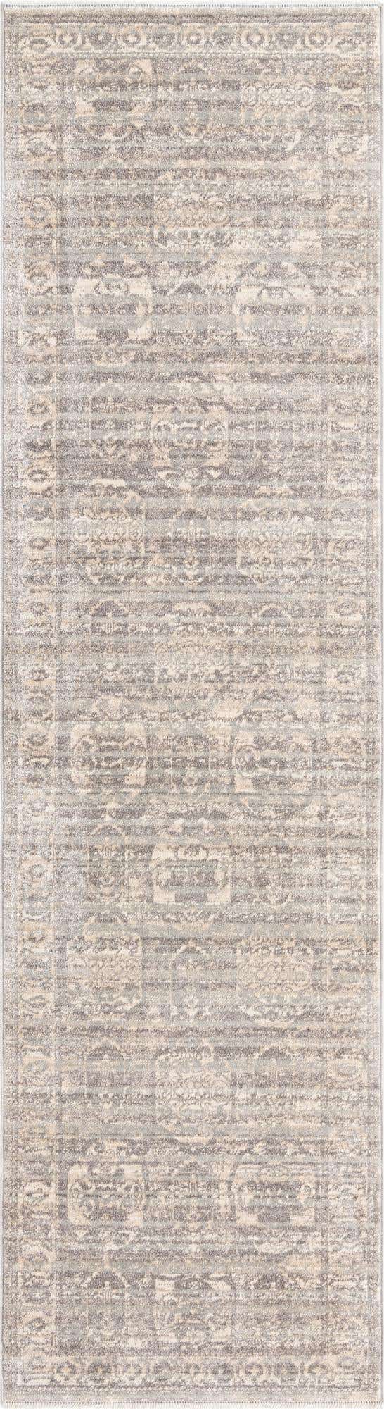 Gray 2' 7 x 10' 2 Lola Runner Area Rug Polypropylene With Jute Backing Traditional Pattern Easy Clean Carpet for Home Interior Design for Sale at Rug Engine