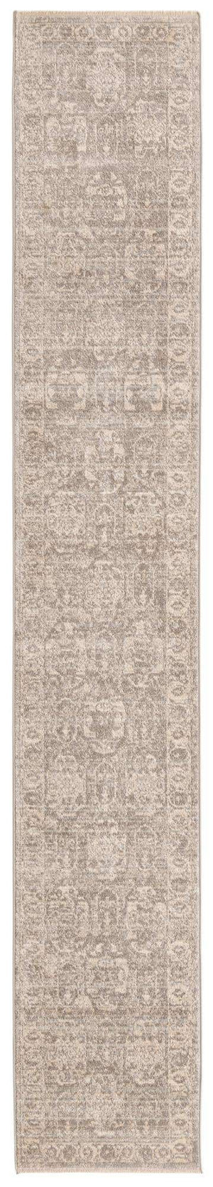 Gray 2' x 13' Lola Runner Area Rug Polypropylene With Jute Backing Traditional Pattern Easy Clean Carpet for Home Interior Design for Sale at Rug Engine