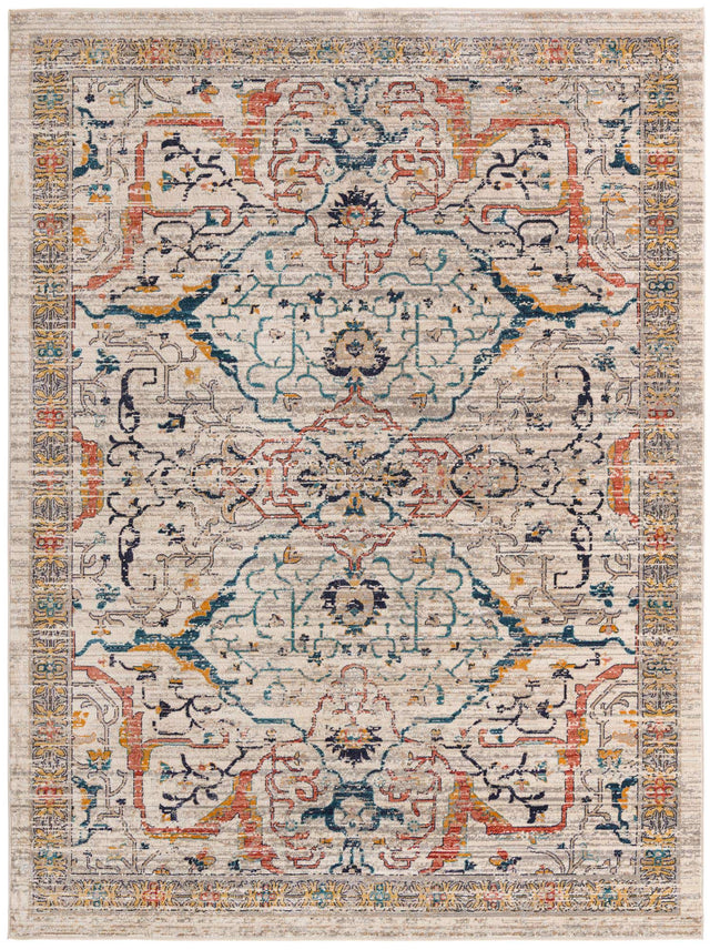 Ivory 9' x 12' Lola Rectangle Area Rug Polypropylene With Jute Backing Traditional Pattern Easy Clean Carpet for Home Interior Design for Sale at Rug Engine