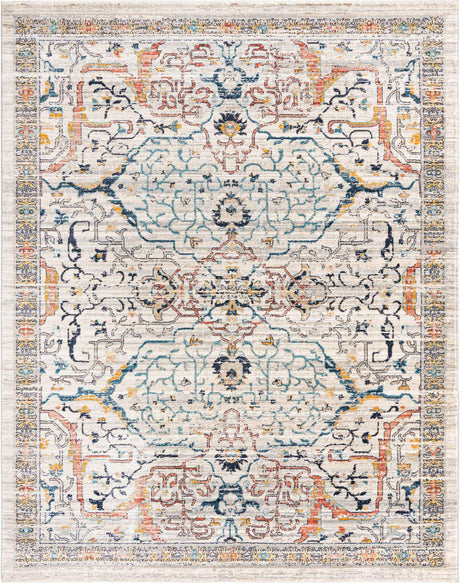 Ivory 7' 10 x 10' 2 Lola Rectangle Area Rug Polypropylene With Jute Backing Traditional Pattern Easy Clean Carpet for Home Interior Design for Sale at Rug Engine