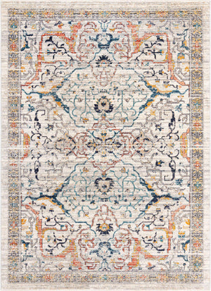 Ivory 7' x 10' 2 Lola Rectangle Area Rug Polypropylene With Jute Backing Traditional Pattern Easy Clean Carpet for Home Interior Design for Sale at Rug Engine
