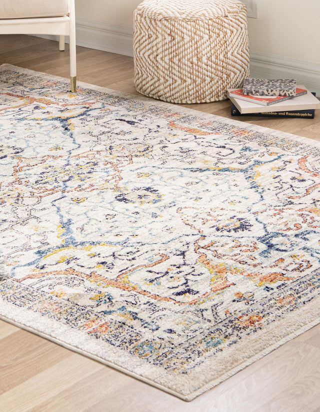 Ivory 7' 10 x 10' 2 Lola Rectangle Area Rug Polypropylene With Jute Backing Traditional Pattern Easy Clean Carpet for Home Interior Design for Sale at Rug Engine