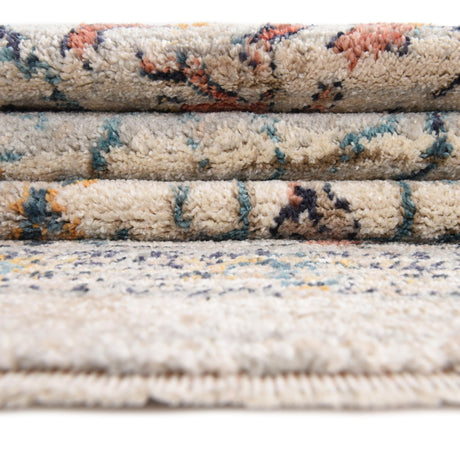Ivory 6' x 9' 2 Lola Rectangle Area Rug Polypropylene With Jute Backing Traditional Pattern Easy Clean Carpet for Home Interior Design for Sale at Rug Engine