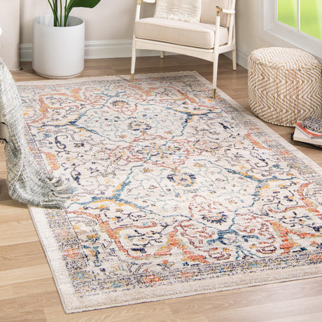 Ivory 2' 11 x 5' 3 Lola Rectangle Area Rug Polypropylene With Jute Backing Traditional Pattern Easy Clean Carpet for Home Interior Design for Sale at Rug Engine