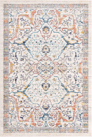 Ivory 5' 3 x 8' Lola Rectangle Area Rug Polypropylene With Jute Backing Traditional Pattern Easy Clean Carpet for Home Interior Design for Sale at Rug Engine