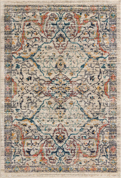 Ivory 3' 11 x 5' 11 Lola Rectangle Area Rug Polypropylene With Jute Backing Traditional Pattern Easy Clean Carpet for Home Interior Design for Sale at Rug Engine